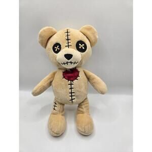 Spirit Halloween Voodoo Doll Stitched Teddy Bear Plush 9" Gothic Creepy Cute